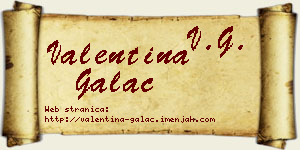 Valentina Galac vizit kartica
